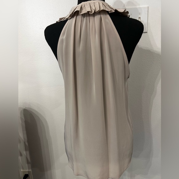 Geren Ford Pale Lavender Sleeveless Silk Ruffle Blouse‎ Small - Picture 5 of 17